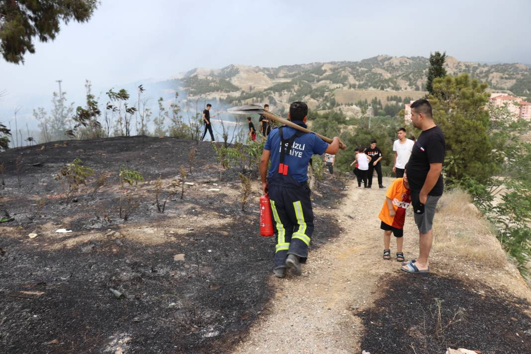 Pamukkale orman yangını! Hem havadan hem de karadan müdahale ediliyor - Resim: 5